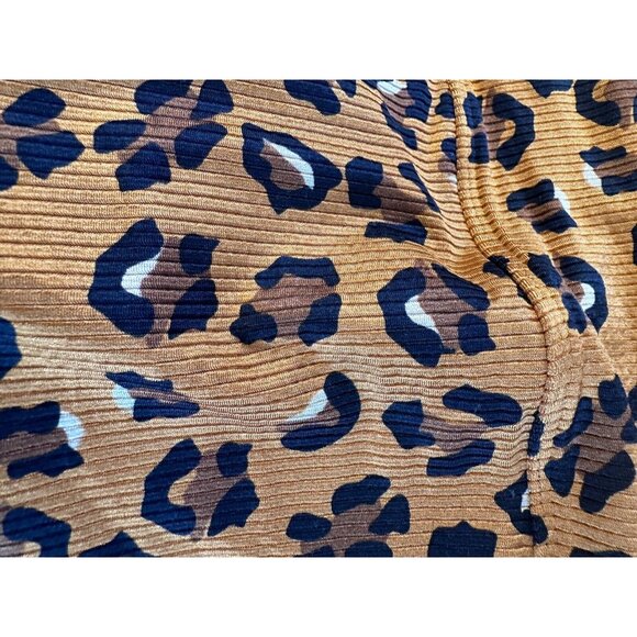 NEW BEACH RIOT Sofia Bikini SET Leopard Animal Print Gold Black Women's Size XS - Picture 5 of 9